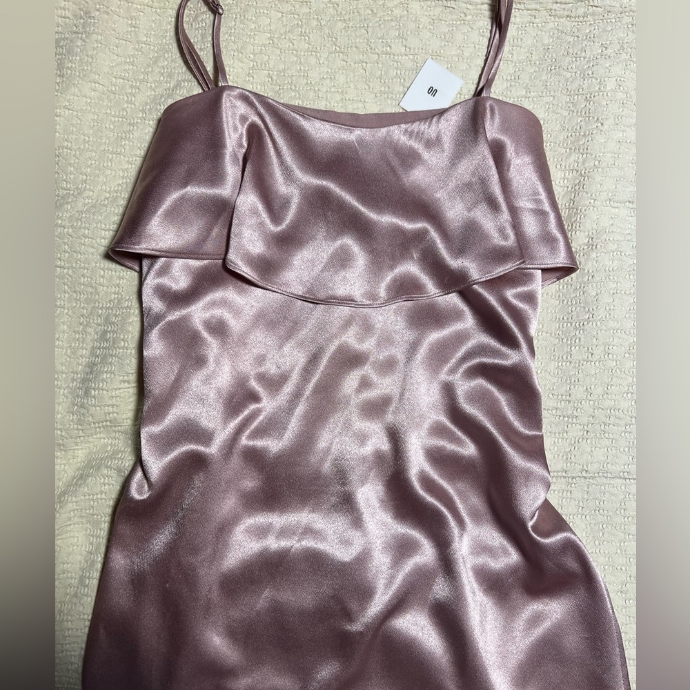 Satin Dusty Pink Slip Dress